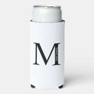 Personalized Monogram and Name Can Cooler