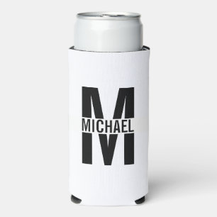 Personalized Monogram and Name Can Cooler
