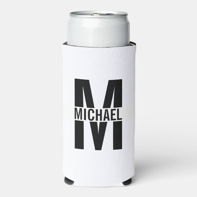 Personalized Monogram and Name Can Cooler (Seltzer Front)