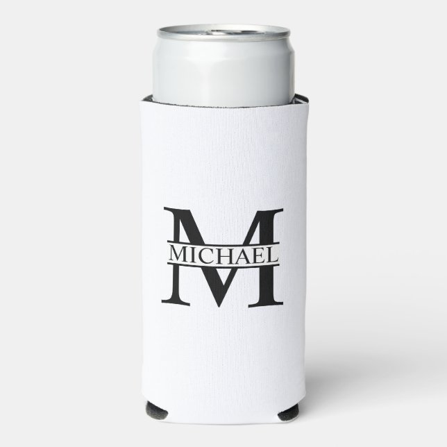 Personalized Monogram and Name Can Cooler (Seltzer Front)