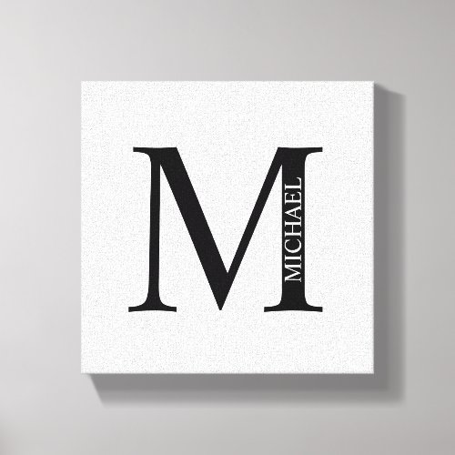 Personalized Monogram and Name Canvas Print