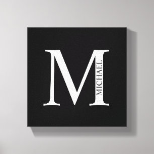 Personalized Monogram and Name Canvas Print