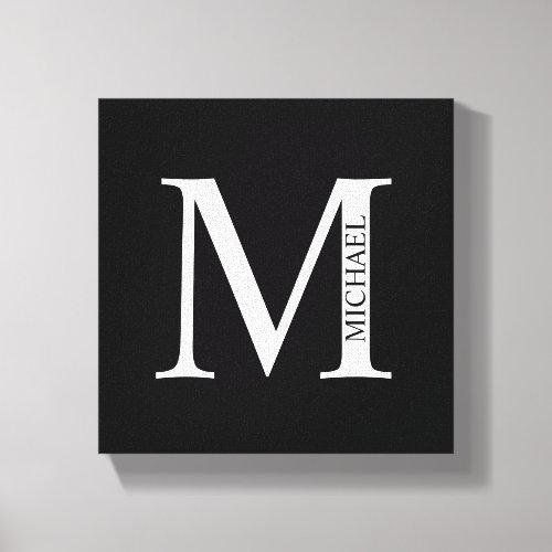 Personalized Monogram and Name Canvas Print