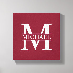 Personalized Monogram and Name Canvas Print