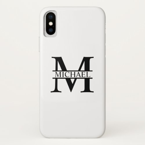 Personalized Monogram and Name iPhone X Case