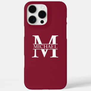 Personalized Monogram and Name iPhone 16 Pro Max Case