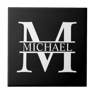 Personalized Monogram and Name Ceramic Tile