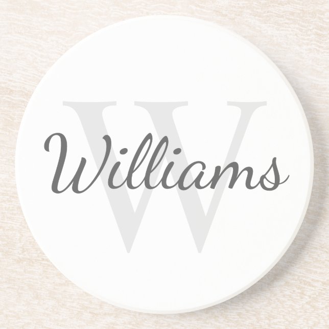 Personalized Monogram and Name Coaster (Front)