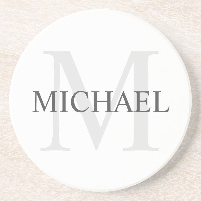Personalized Monogram and Name Coaster (Front)