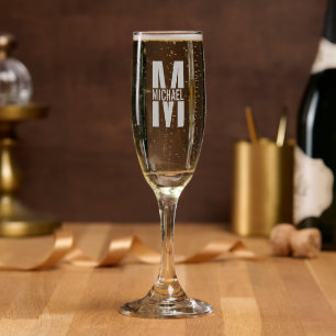 Personalized Monogram and Name Coffee Mug Champagne Flute