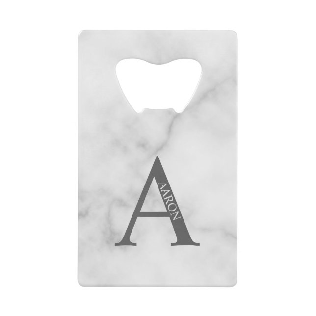 Personalized Monogram and Name Credit Card Bottle  Opener (Front)