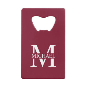 Personalized Monogram and Name Credit Card Bottle Opener