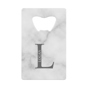 Personalized Monogram and Name Credit Card Bottle Opener