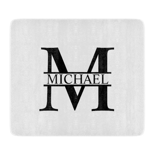 Personalized Monogram and Name Cutting Board (Front)