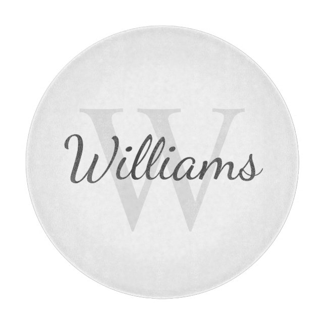 Personalized Monogram and Name Cutting Board (Front)