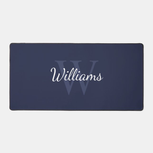 Personalized Monogram and Name Desk Mat (Front)