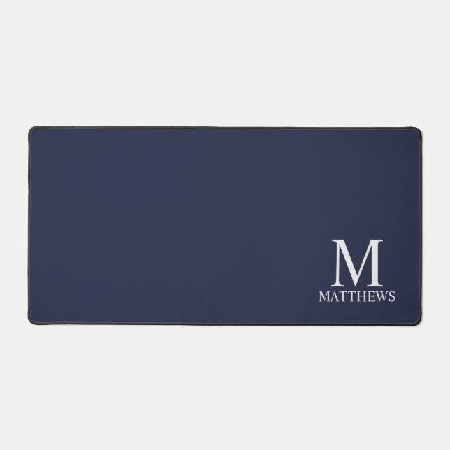 Personalized Monogram and Name Desk Mat (Front)