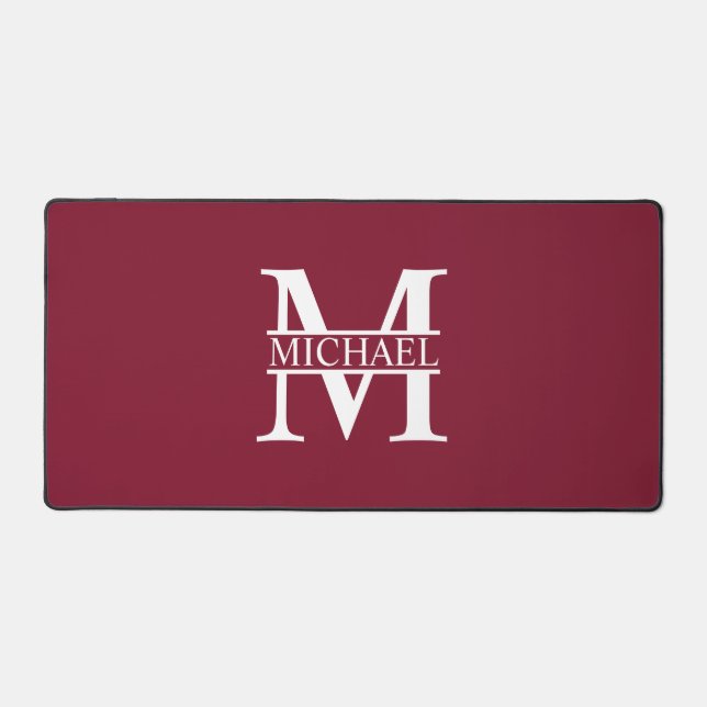 Personalized Monogram and Name Desk Mat (Front)