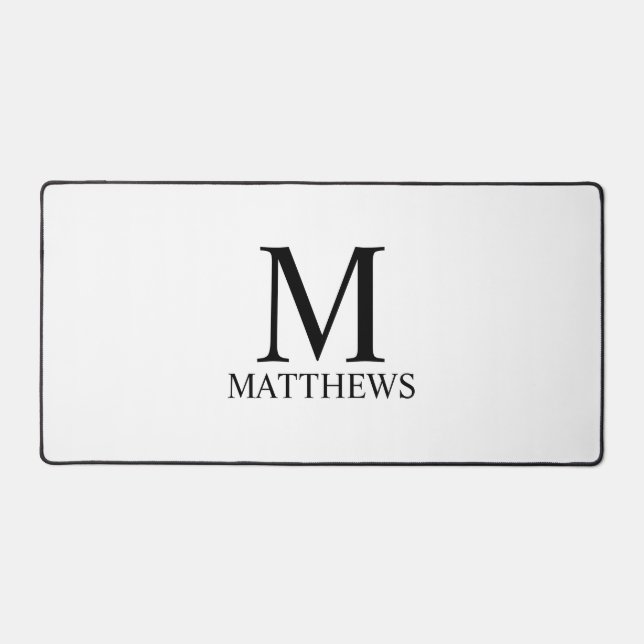 Personalized Monogram and Name Desk Mat (Front)
