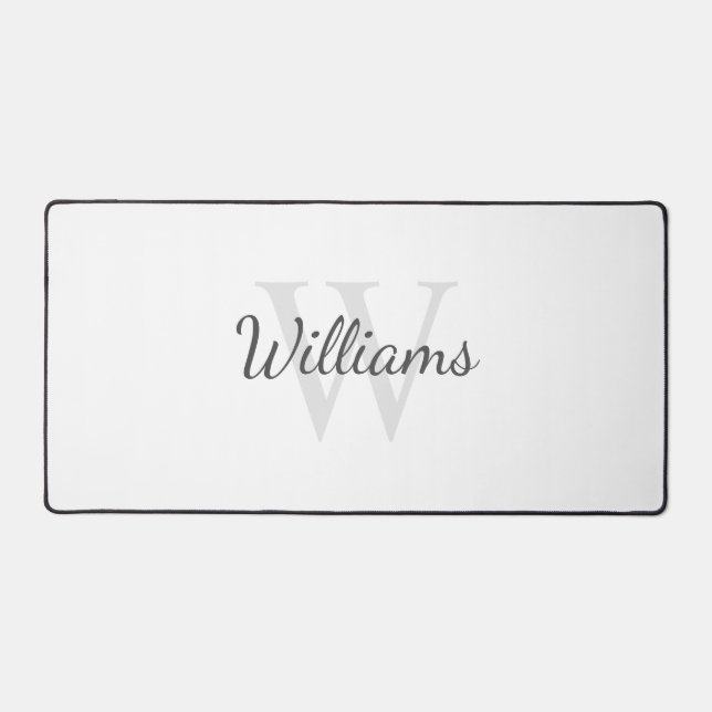 Personalized Monogram and Name Desk Mat (Front)