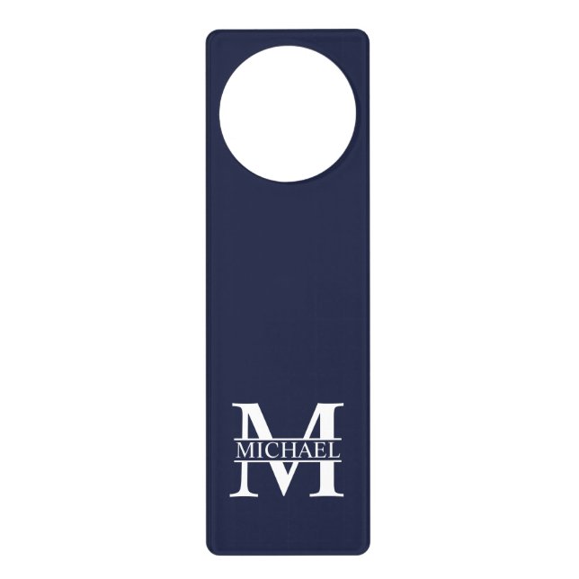 Personalized Monogram and Name Door Hanger (Front)