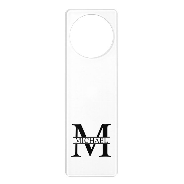 Personalized Monogram and Name Door Hanger (Front)