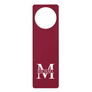 Personalized Monogram and Name Door Hanger