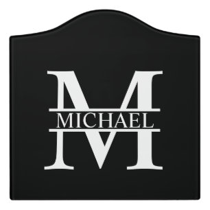 Personalized Monogram and Name Door Sign
