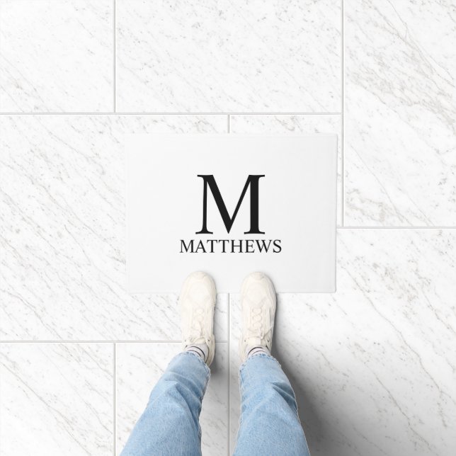 Personalized Monogram and Name Doormat (Indoor)