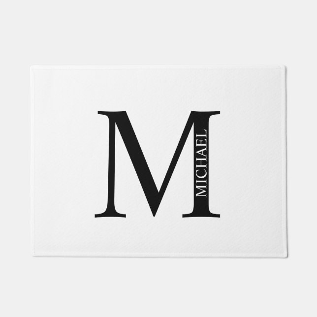 Personalized Monogram and Name Doormat (Front)