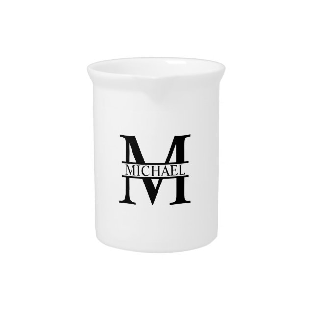 Personalized Monogram and Name Drink Pitcher (Front)