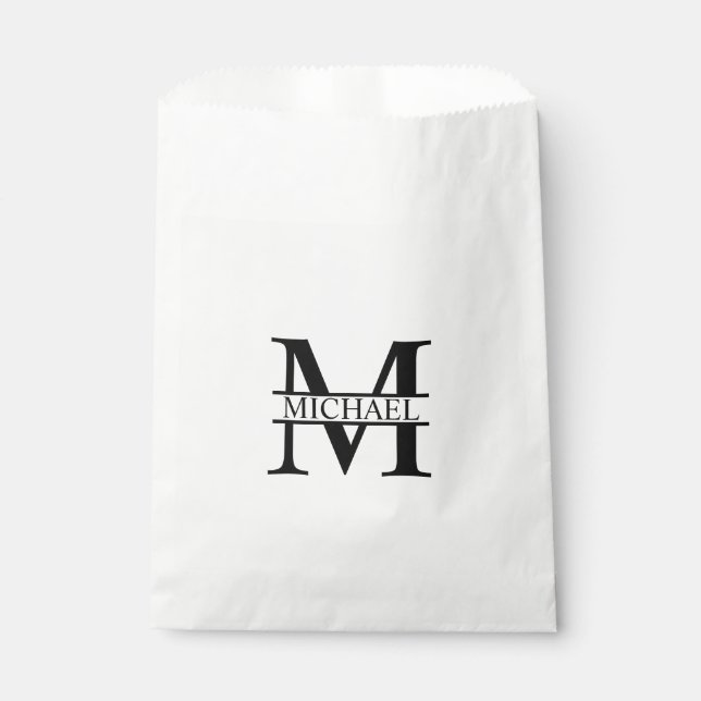 Personalized Monogram and Name Favor Bag (Front)
