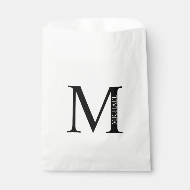 Personalized Monogram and Name Favor Bag (Front)