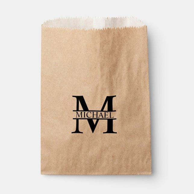 Personalized Monogram and Name Favor Bag (Front)