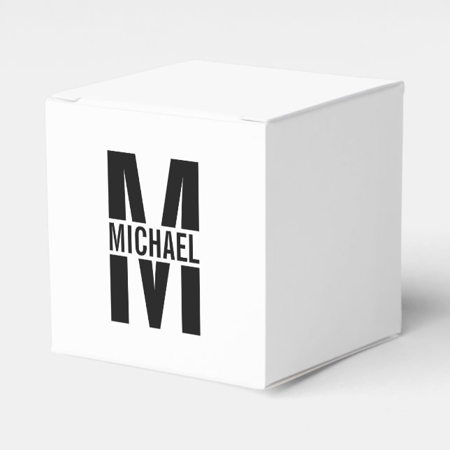 Personalized Monogram and Name Favor Box (Front Side)