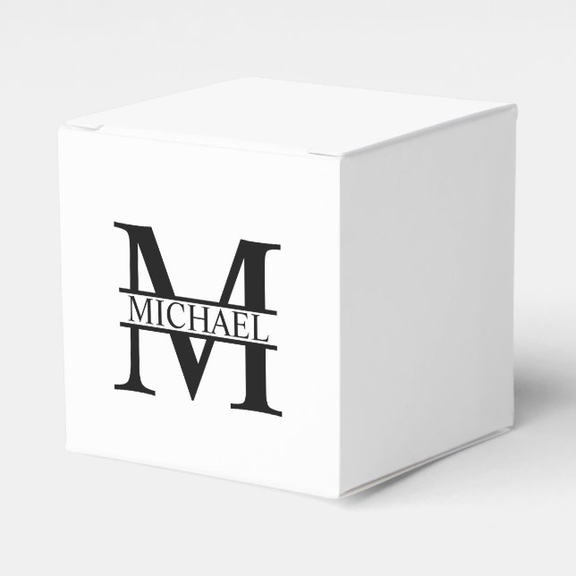 Personalized Monogram and Name Favor Boxes (Front Side)