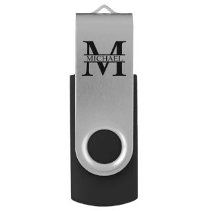 Personalized Monogram and Name Flash Drive