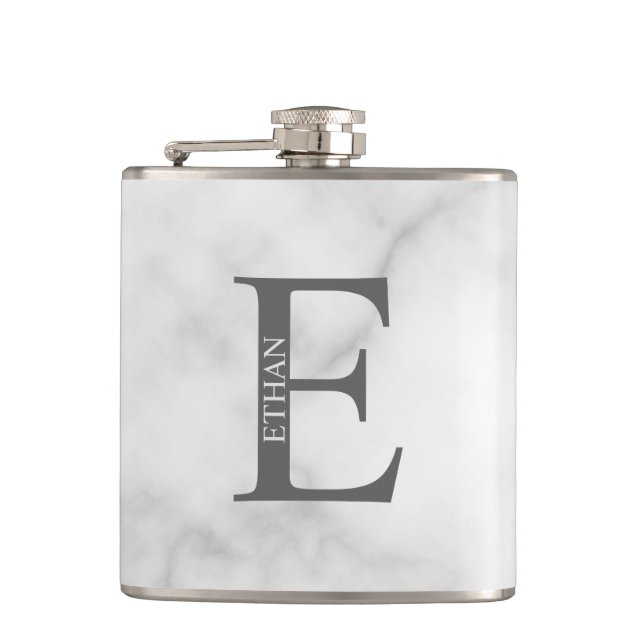 Personalized Monogram and Name Flask (Front)