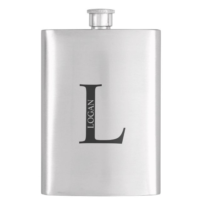Personalized Monogram and Name Flask (Front)