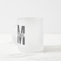 Personalized Glass Mug, Glass Mug With Name, Monogram Glass Mug