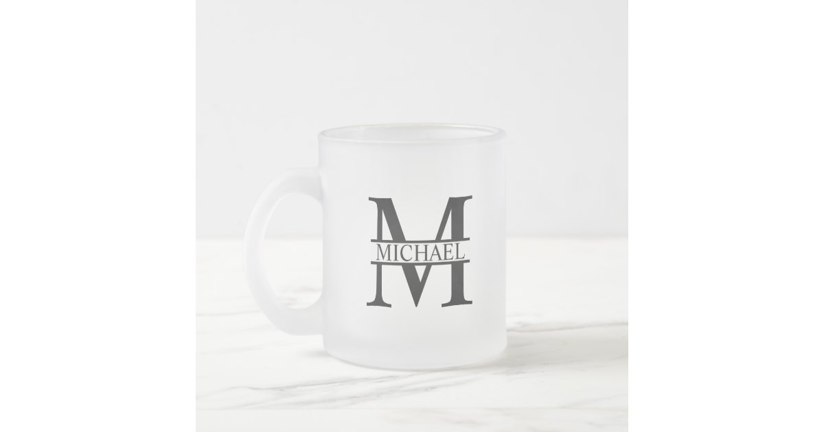 Botanical Monogram Coffee Mug with Name