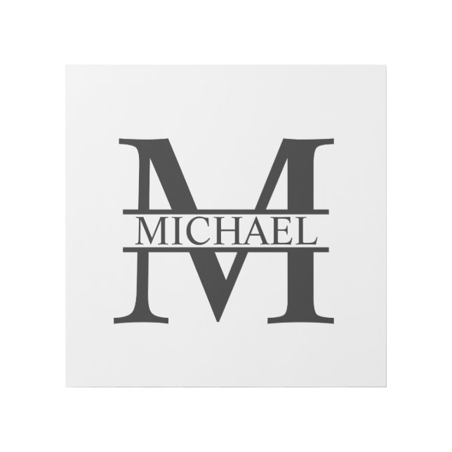 Personalized Monogram and Name Gallery Wrap (Front)