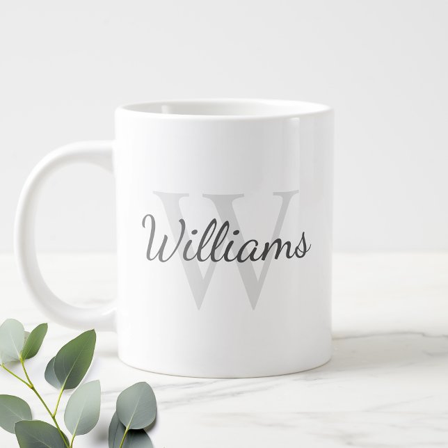 Personalized Monogram and Name Giant Coffee Mug (Creator Uploaded)
