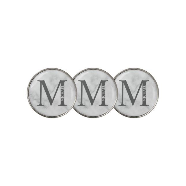 Personalized Monogram and Name Golf Ball Marker (3 Up)
