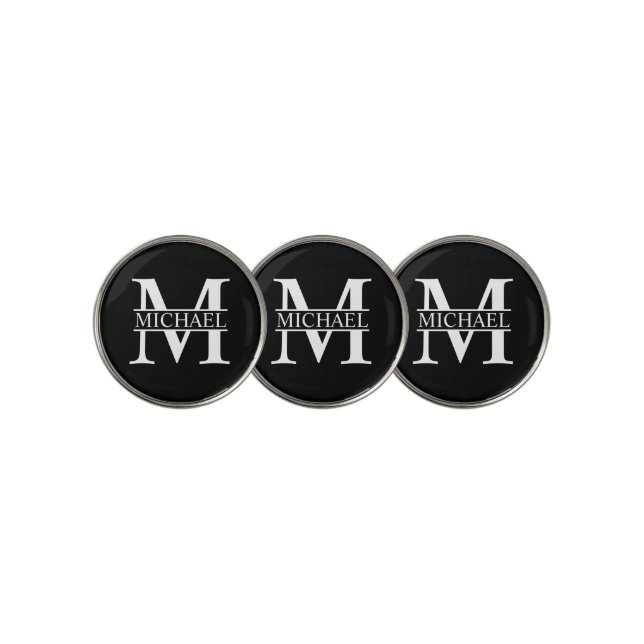 Personalized Monogram and Name Golf Ball Marker (3 Up)