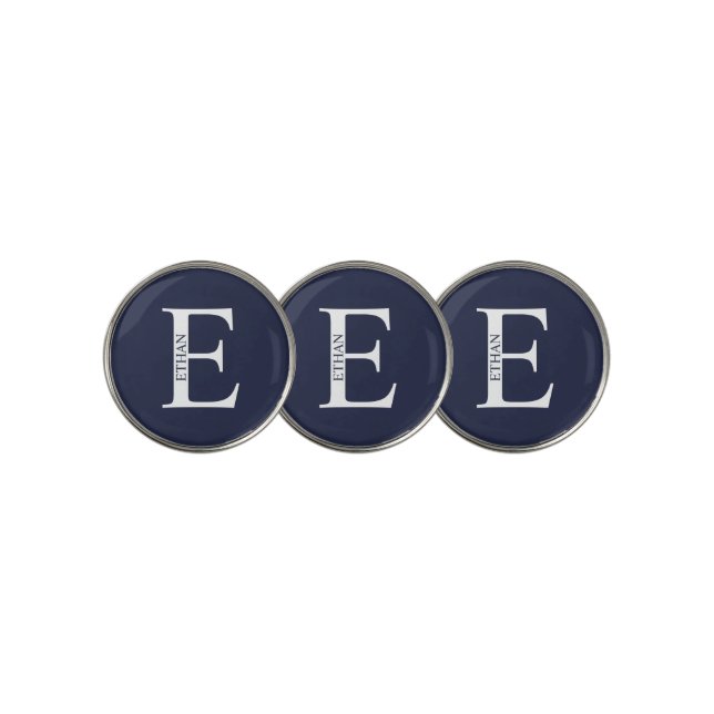 Personalized Monogram and Name Golf Ball Marker (3 Up)