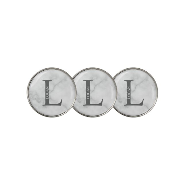 Personalized Monogram and Name Golf Ball Marker (3 Up)