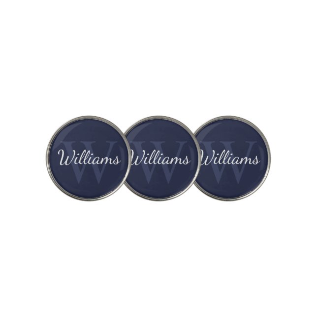 Personalized Monogram and Name Golf Ball Marker (3 Up)
