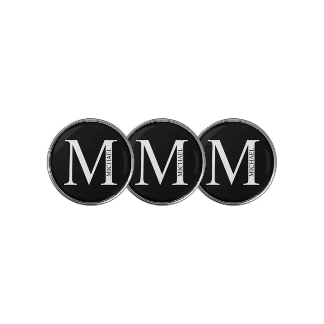 Personalized Monogram and Name Golf Ball Marker (3 Up)