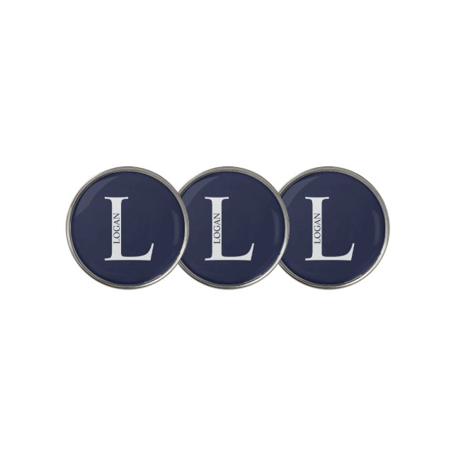 Personalized Monogram and Name Golf Ball Marker (3 Up)